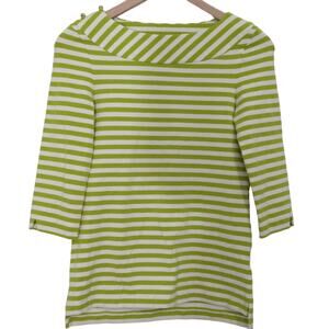Kate Spade Womens Sz XS Creamiguan Shantie Top Deco Darling 3/4 Sleeve Boat Neck